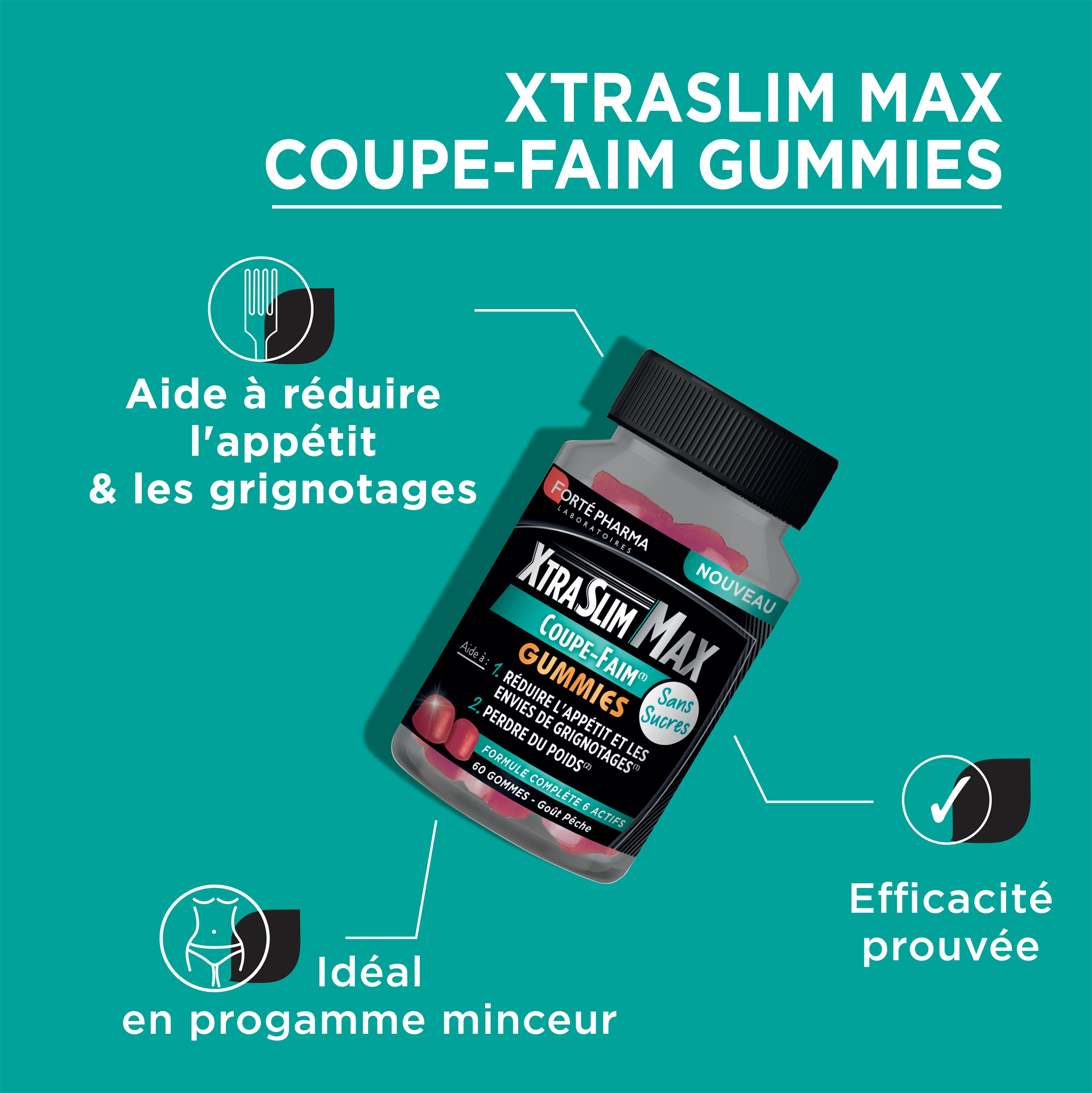 XtraSlim Max Coupe-Faim Gummies